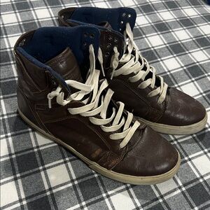 Supra Dark Brown High-Top Sneakers